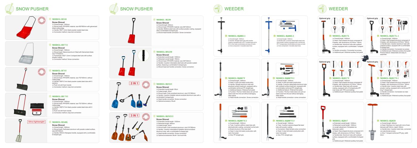 Snow pusher model range
